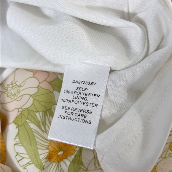 Aakaa Long Floral Dress with Dramatic Ruffle and Bow Back Maxi Length Size Small - Picture 15 of 16